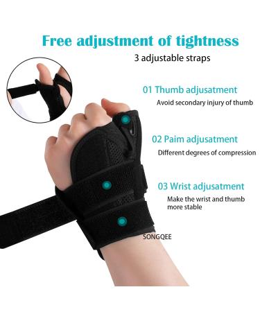 Adjustable Wrist Thumb Splint Brace for Carpal Tunnel Relief - Beige - Buy Online on GoSupps.com