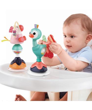 iPlay, iLearn Baby Rattles Set, Infant High Chair Toys W/ Suction Cup, Grab N Spin, Interactive Development Baby Tray Toy, Newborn Gifts for 6, 9, 12, 18, 24 Months, 1 2 Year Olds, Boys Girls Kids