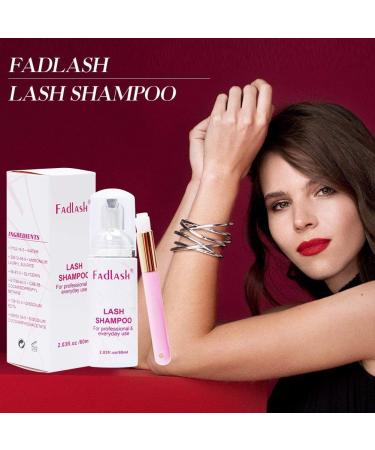 Lash Shampoo for Eyelash Extension 60ml - Gentle Lash Cleaner with Soft Brush (2.2 OZ) - Buy Online on GoSupps.com