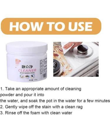 Powerful Kitchen All-purpose Powder Cleaner Foam Rust Remover Kitchen All-Purpose Cleaning Powder Multi-Purpose Foam Cleaner Rust Remover Kitchen Instant Cleaning Powder (1pcs 250g) 110.00 g (Pack of 1) 250g - Buy Online on GoSupps.com