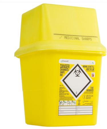 2X Biohazard Sharps Large Medical Bins 4 Litre Boxes - Buy Online on GoSupps.com