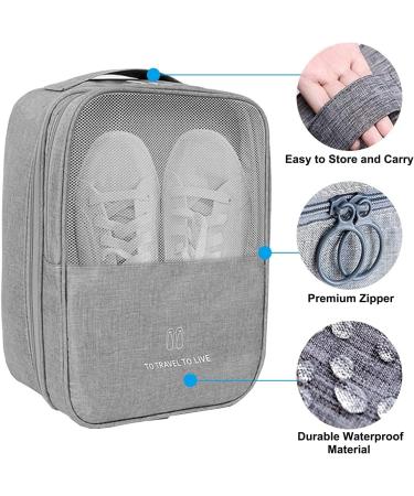 CINLITEK Waterproof Travel Shoe Bag - Portable Organizer for 3 Pairs of Shoes (Grey) - Buy Online on GoSupps.com