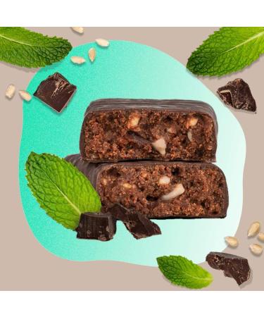 Zing Bars Dark Chocolate Mint Protein Bar - 10g Protein, Gluten Free, Plant-Based, Pack of 12 - Buy Online on GoSupps.com