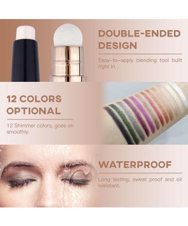 LOKFAR Eye-Shadow Stick - Rotatable Cream Pencil, Glitter Shimmer Eyeshadow Stick for Eye Makeup (02 Light Gold Shimmer) - Buy Online on GoSupps.com