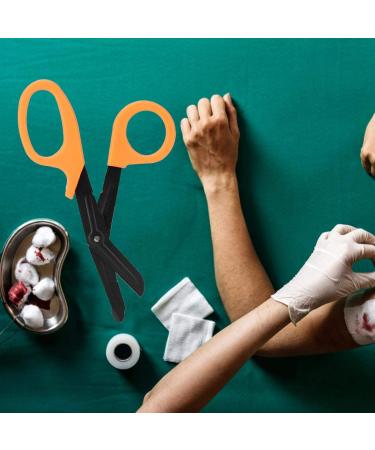 Buy First Aid Scissors for Nurses | Stainless Steel Trauma & Emergency Scissors - Orange - Buy Online on GoSupps.com