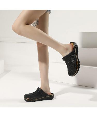 INMINPIN Orthopedic Garden Clogs Arch Support Sandals - Plantar Fasciitis Insoles - Women 9.5-10.5/Men 7.5-8.5 - Classic Black - Buy Online on GoSupps.com