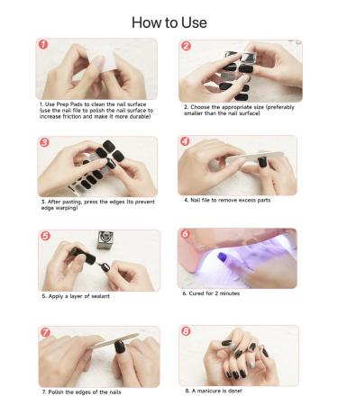 Buy Semi Cured Gel Nail Strips - 28 pcs Sky Blue Nail Wraps Long Lasting & Salon Quality Easy Application with UV Lamp - Buy Online on GoSupps.com