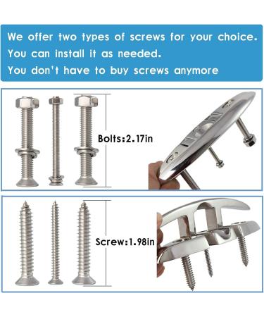 VEITHI Stainless Steel Folding Boat Cleats - 5inch, 4 Pack - Dock Cleats with Fasteners for Deck and Boat - Buy Online on GoSupps.com
