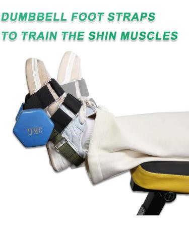 J Bryant Tibialis Trainer Dumbbell Foot Strap - Adjustable Ankle Weights for Strength Training & Leg Muscle Workouts - International Shipping Available - Buy Online on GoSupps.com