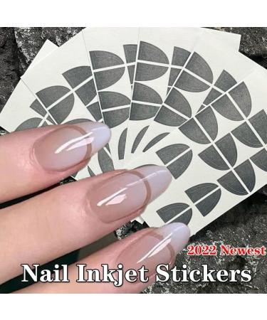 Nail Art Decorations Airbrush DIY French Style Pentagram Inkjet Template Nail Stickers Inkjet Decals Love - Buy Online on GoSupps.com