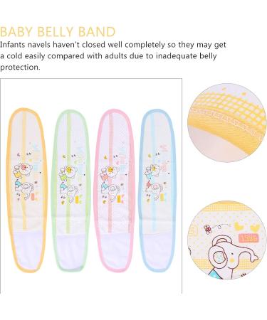 Artibetter Baby Belly Button Band - 4pcs Cotton Umbilical Cord Protector for Newborns | Navel Belt Infant Essentials | Baby Shower Gift - Buy Online on GoSupps.com