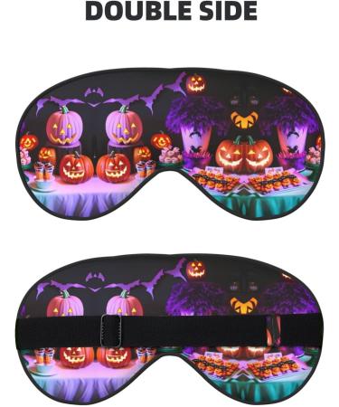 FoRes Halloween Carnival Party Eye Mask - Unisex Light Blocking Adjustable Sleep Mask for Deep Rest - Black - Buy Online on GoSupps.com