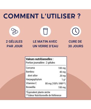 FORMULA JOINTS | Turmeric Harpagophytum Boswellia Serrata Bamboo | Joints Flexibility Mobility | 100% Natural Food Supplement | 60 Capsules | Made in France - Buy Online on GoSupps.com