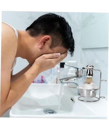Frcolor Barts Brush Halter Razor Set - Rustproof Steel Shaving Bowl & Holder for Men - Travel-Friendly Foam Cup & Soap Box - Buy Online on GoSupps.com