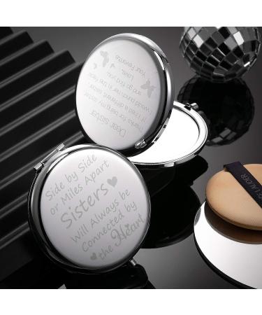 4-Piece Funny Compact Mirror Set for Sisters - Engraved Makeup Mini Mirror Gift for Birthday, Christmas, Graduation - Perfect for Soul Sisters - Buy Online on GoSupps.com