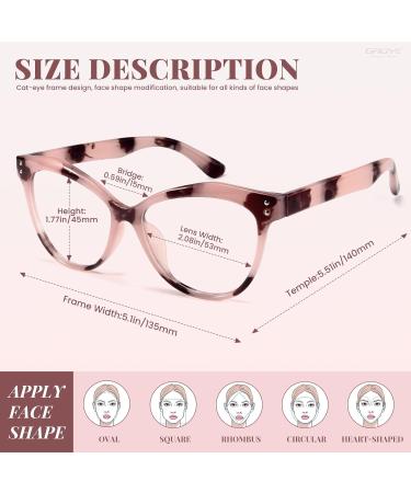 Gaoye 4 Pack Cat Eye Reading Glasses for Women & Men - Stylish Blue Light Blocking Magnifying Readers (2.00x Anti-Glare UV Protection - Buy Online on GoSupps.com