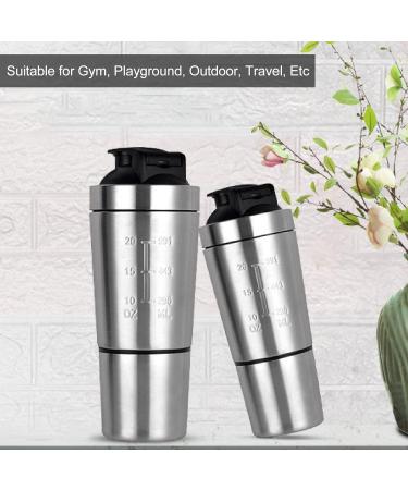 Tyenaza Bouteille Shaker en Acier Inoxydable Bouteille Shaker De Prot ines avec Balance Bouteille Shaker Portable en Acier Inoxydable Double Section pour Amoureux de la Gym Adolescents - Buy Online on GoSupps.com