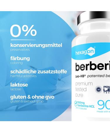 Berberin - Leo -HB 4x Bioavailability - Metabolism & Blood Sugar Support - 90 Capsules - Made in France - International Shipping - Buy Online on GoSupps.com