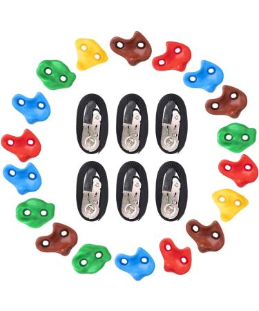 18 Ninja Tree Climbing Holds with 6 Ratchet Straps - Outdoor Obstacle Course Training for Kids - Buy Online on GoSupps.com