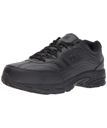 Fila Men's Memory Workshift Slip Resistant Steel Toe Work Shoes Sr St 11 Black/Black/Black