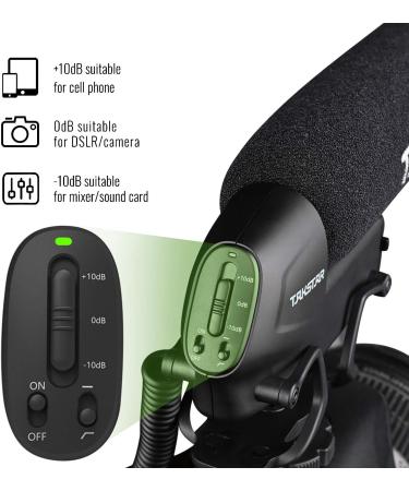 Takstar SGC-600 Shotgun Microphone - Professional Camera Microphone for iPhone, Smartphone, Nikon, Canon, Sony DSLR, Camcorder - with Windscreen, Shock Mount - 3.5mm Stereo Audio Jack - Buy Online on GoSupps.com