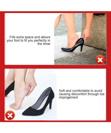 Sibba Toe Filler Inserts - Breathable Soft Big Toe Plug for High Heel Pain Relief - Unisex Shoe Filler (Black) - Buy Online on GoSupps.com