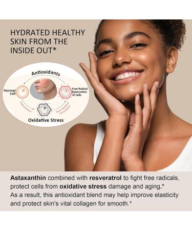 Astaxanthin Supplements 24mg Gummies with Resveratrol Vitamin B1 Coconut Oil - Algae Organic Antioxidants for Men & Women Healthy Aging Skin Eyes Immune - Vegan Sugar-Free Non-GMO 120 Servings 60 Count (Pack of 2) - Buy Online on GoSupps.com