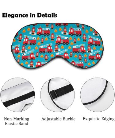 Fire Truck Car Sleep Mask - First Responder Heroes Eye Cover for Sleeping, Adjustable Strap, Blocks Light - Ideal for Night Travel, Nap - Men, Women - Buy Online on GoSupps.com