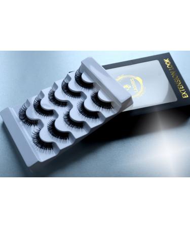 Si Lashes False Eyelashes 5 Pairs Reusable 3D Mink Lashes Russian Volume Handmade Natural Thick Fake Eyelashes