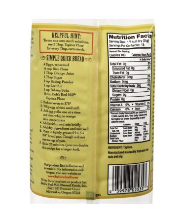 Bob's Red Mill Tapioca Flour - 20 oz | Gluten-Free & Versatile Baking Ingredient - Buy Online on GoSupps.com