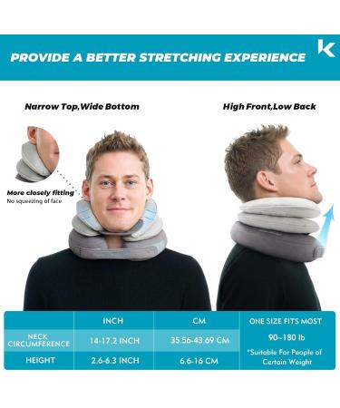 Inflatable Neck Stretcher Cervical Traction Device with Removable Air Pump - Neck Pain Relief Brace for Home & Travel (with Pillow Cover) - Buy Online on GoSupps.com