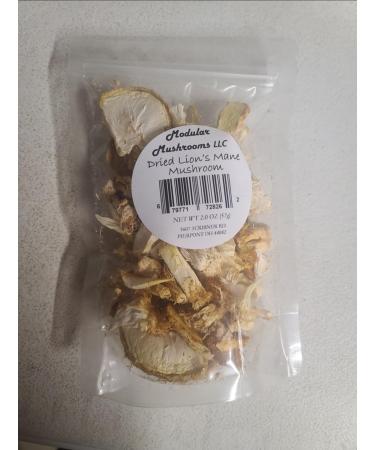 Dried Lions Mane Mushrooms | Grown in the USA | Vegan | Non-GMO | Gluten Free (2 Ounce)