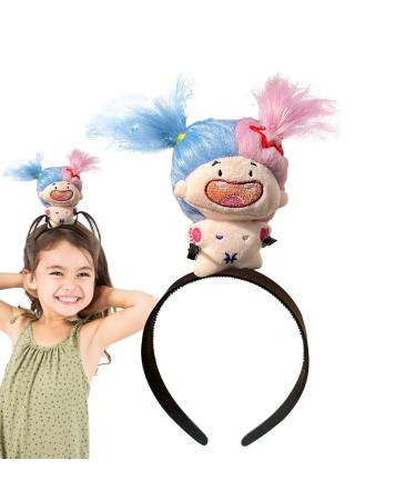 Doll Hairband Plush Cartoon Doll Hairband Cute Hairhoops for Styling Makeup Fashion Plush Doll Hairband for Girls Kids Pisces