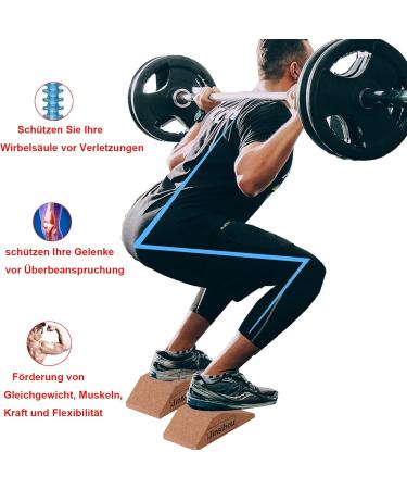 Purchase Wadendehner 2 Set - Non-Slip Cork Yoga Blocks for Knee & Leg Extensions | Ideal for Stretching & Mobilization | International Shipping Available - Buy Online on GoSupps.com