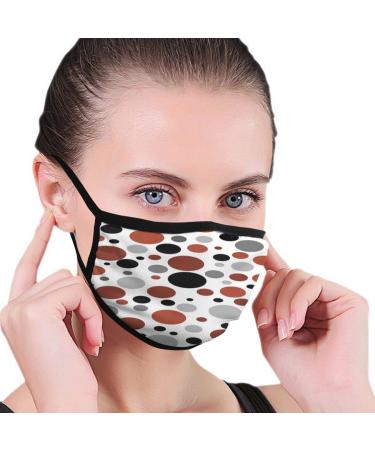 Red Black Gray Polka Dot Women Men Anti Wind Dust Protection Cover For Skiing Camping Travel Safety Daily Use