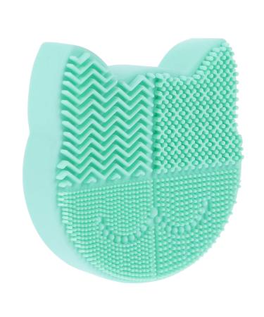 Buy Green 11x11cm Makeup Brush Cleaner & Storage Rack - Cute Cat Clean Brush Pad & Scrubber for Perfect Makeup Care | International Shipping Available - Buy Online on GoSupps.com
