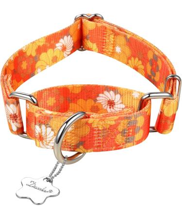 Dazzber Martingale Dog Collar for Medium & Large Dogs | No Pull Hard-Wearing Soft & Unique Daisy Pattern - Buy Online on GoSupps.com