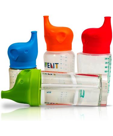Silicone Sippy Cup Lids - Spill & Leak Proof Soft Spout for Babies, Toddlers, and Kids - Multicolor - Fits Cups 2.17-2.96 in Diameter - Buy Online on GoSupps.com