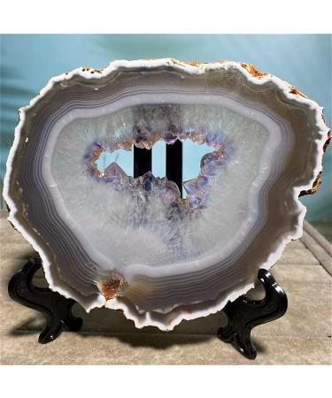 Amethyst Rough Stone Amethyst Agate Stone Slab Raw Minerl Gem Geode Home Decor Wicca Witchcraft - Buy Online on GoSupps.com