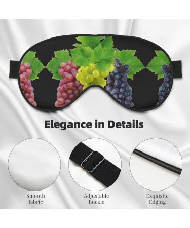 SSIMOO Grape Print Ultra-Soft Light-Blocking Eye Mask - Optimal Comfort for Restful Sleep | International Shipping_AVAILABLE - Buy Online on GoSupps.com