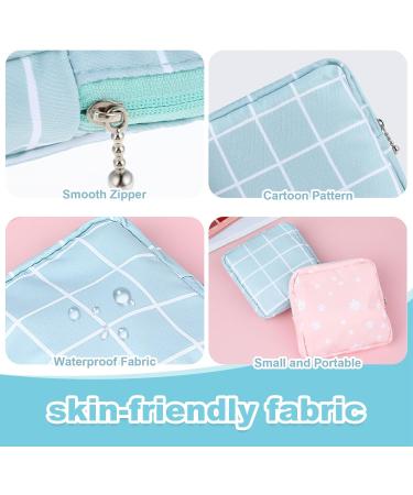 Amaxiu Sanitary Napkin Storage Bags 2pcs Waterproof Travel Menstrual Pad Pouch with Zipper Mini Tampons Holder for Purse Period Nursing Pad Holder for Women Girls 5.1" x 5.1" (Pattern A) - Buy Online on GoSupps.com