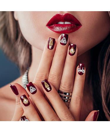 Noverlife 48PCS 3D Bow Nail Art Charms Rhinestones with Diamonds and Pearls - Style B | DIY Salon Manicure Decoration - Buy Online on GoSupps.com