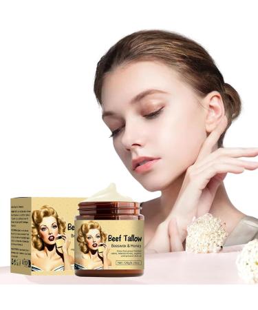 Whipped Beef Tallow and Honey Balm - Organic Skin Moisturizer for Face & Body | Grass-Fed Tallow 120g - Buy Online on GoSupps.com