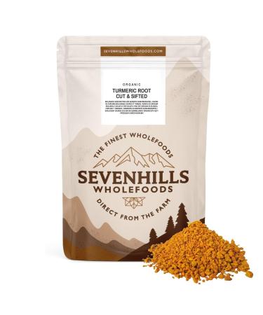 Sevenhills Wholefoods Organic Turmeric Root Dried Cut & Sifted for tea infusions and food ingredient 200g - Buy Online on GoSupps.com