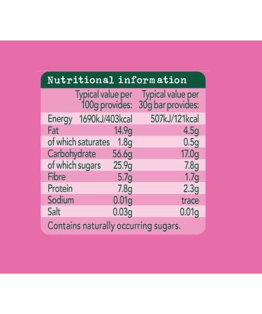 Organix Raspberry & Apple Soft Oaty Bar 6 x 30g - 6 Count (Pack of 1) | Healthy Snack for Kids | Organic Ingredients - Buy Online on GoSupps.com