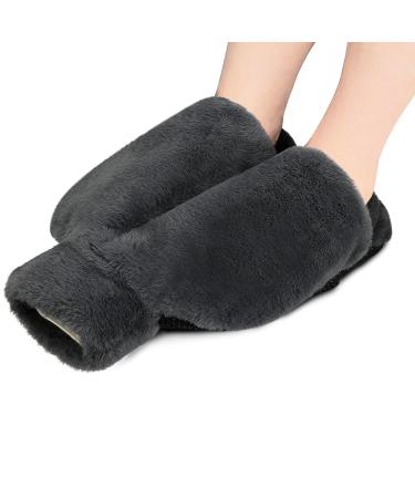 Foot warmer without electricity waist cover for waist tiredness neck pain 2l large hot water bottle feet for women men adults the cold feet in winter gray 35.5 x 30.5 cm