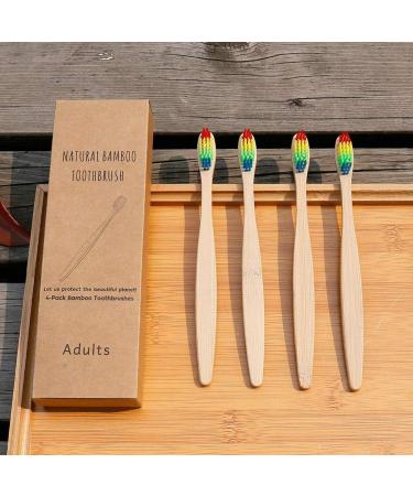 20pcs Bamboo Toothbrush Set with Case - BPA-Free Activated Carbon Sustainable Pure Bamboo for Healthy White Teeth - Eco-Friendly Travel Toothbrush in Rainbow Color - Buy Online on GoSupps.com