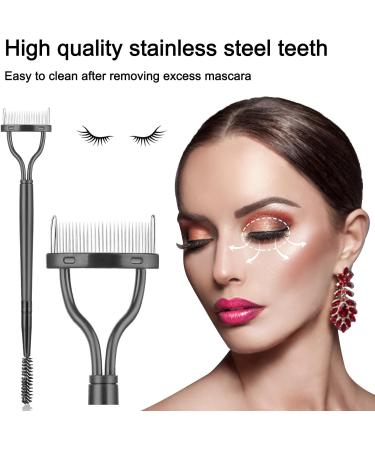 GREVOSEA Eyelash Separator - Double Head Brush & Comb for Perfect Mascara Application | 16cm Eyelash Tools (Black) - Buy Online on GoSupps.com