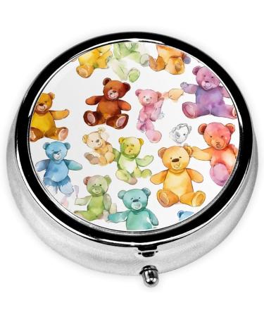 Colorful Elephant Mini Pill Box - 3 Compartment Travel Organizer | Portable Medicine Case for Home & Office - Buy Online on GoSupps.com