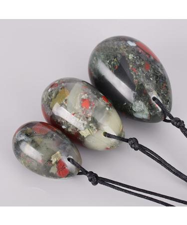 Natural Square Bloodstone Yoni Egg Jade Fitness Equipment Vaginal Muscle Tightening Ball Massager Package B Package B
